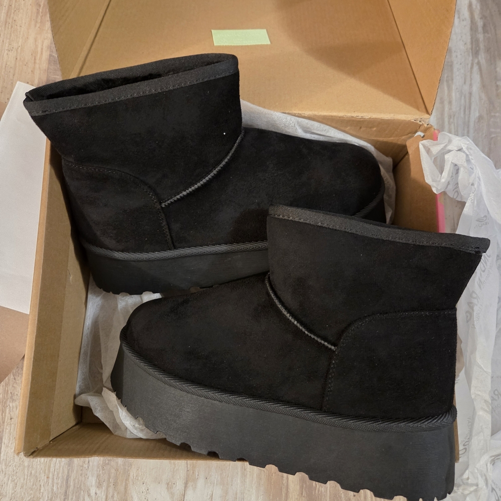 London Rag Platform Boots